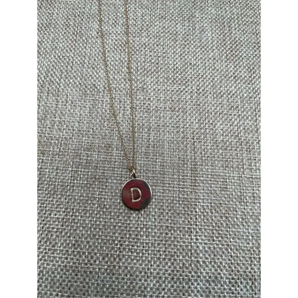 Kate Spade One in a Million Initial Necklace Letter D Gold Plated Rolo Chain